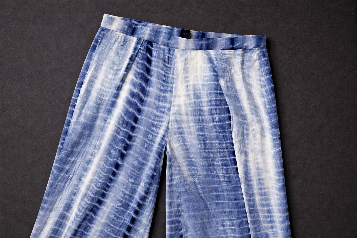Women’s 1XL Flowy Tie-Dye Wide Leg Pants with Side Slits – Boho Chic High Waist Lounge Trousers