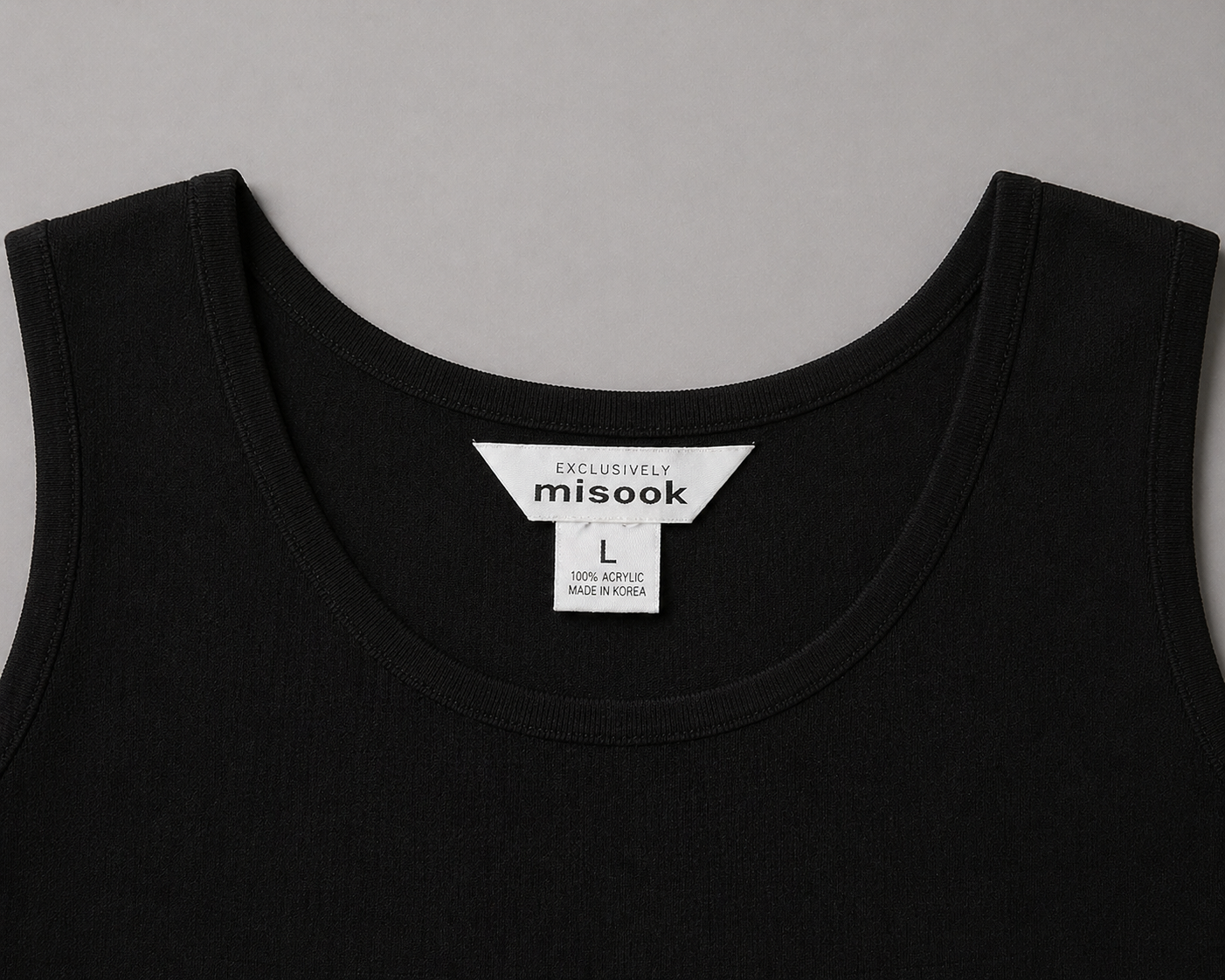 Misook Black Tank Top – Minimalist Knit | Sleeveless | Size Large