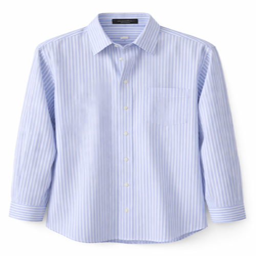 Sky Blue Bold Stripe Dress Shirt – Stafford Essential (Excellent Pre-Owned)