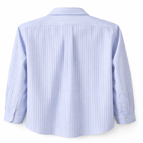 Sky Blue Bold Stripe Dress Shirt – Stafford Essential (Excellent Pre-Owned)