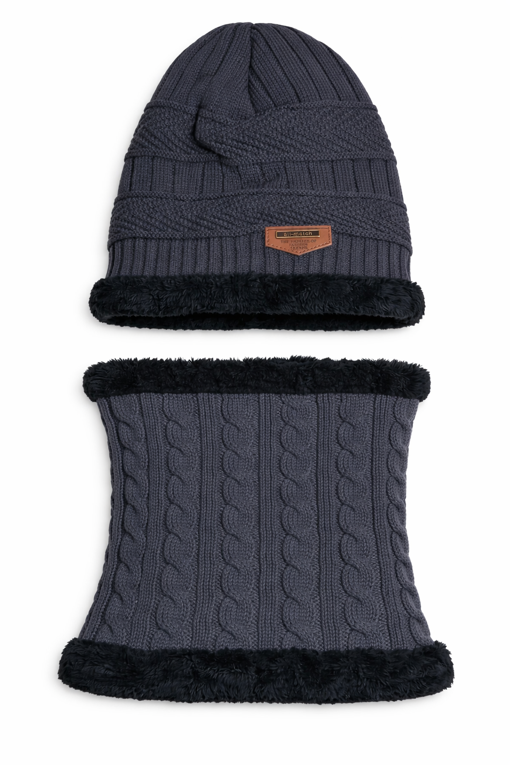 Adult Men's Winter Set – Hat & Neck Warmer