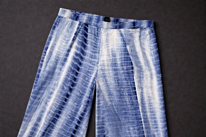 Women’s 1XL Flowy Tie-Dye Wide Leg Pants with Side Slits – Boho Chic High Waist Lounge Trousers