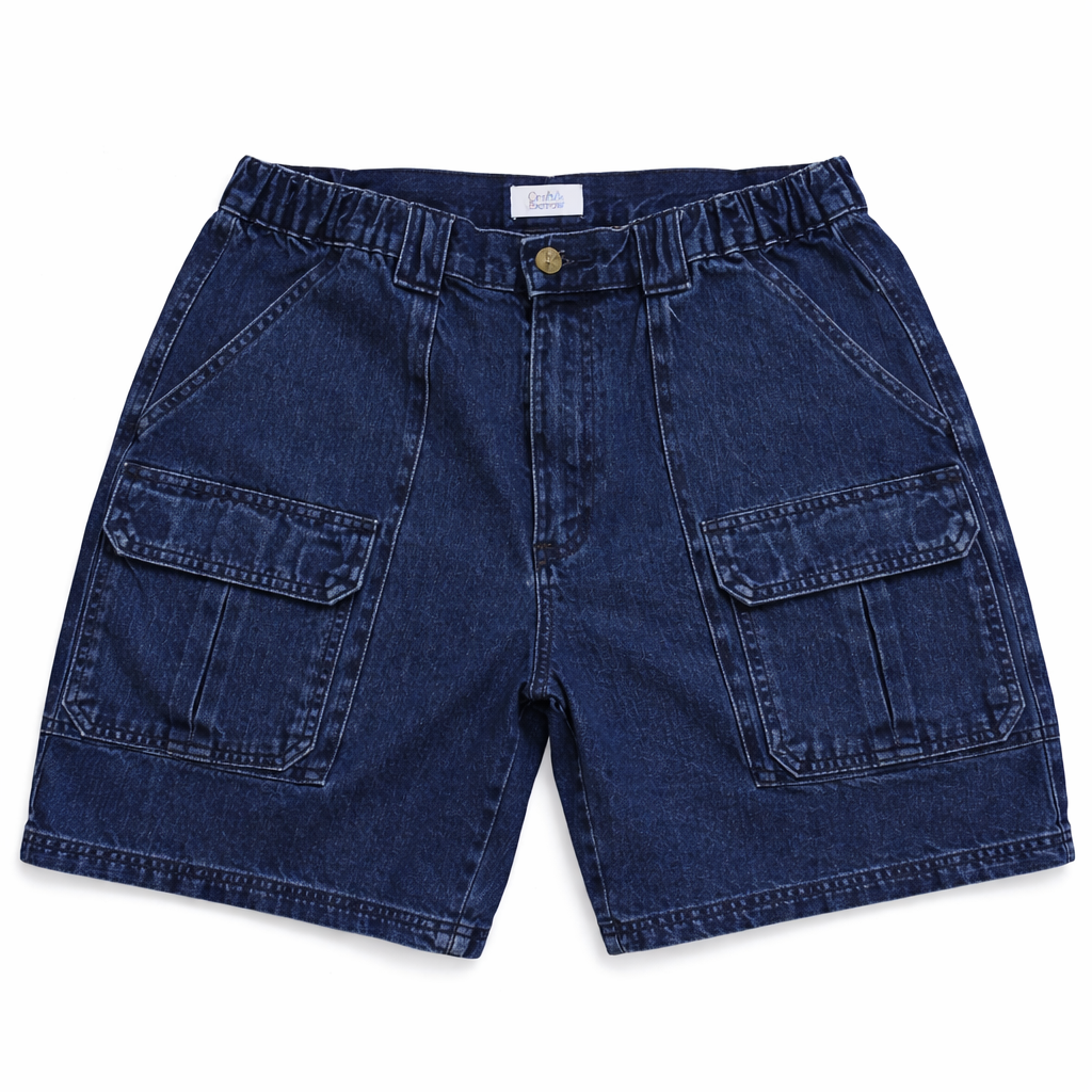 Men's Denim Cargo Shorts – Size 36