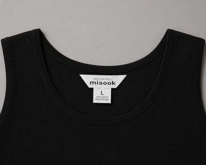 Misook Black Tank Top – Minimalist Knit | Sleeveless | Size Large