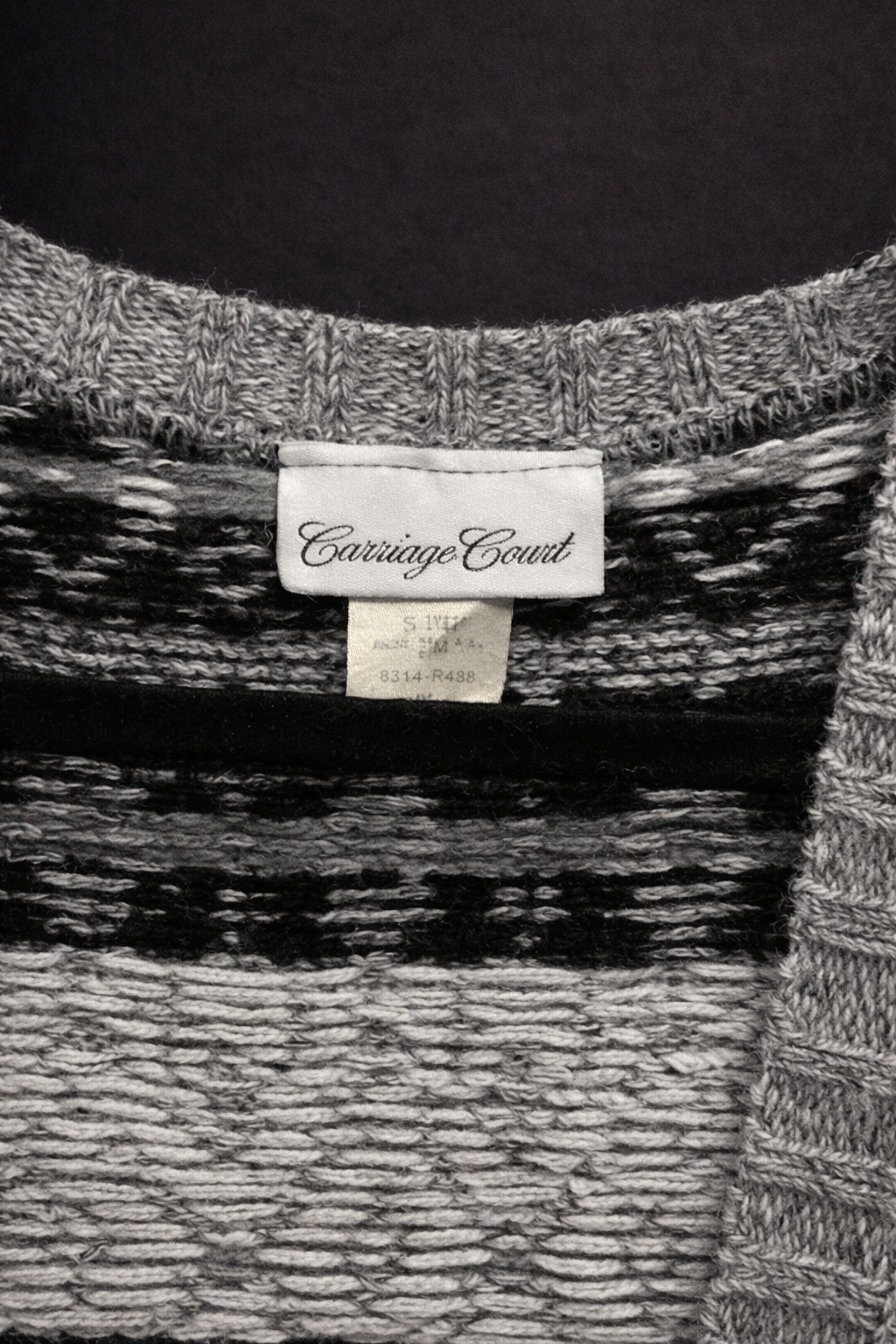 Carriage Court Fair Isle Knit Sweater Vest – Grey Multi Pattern