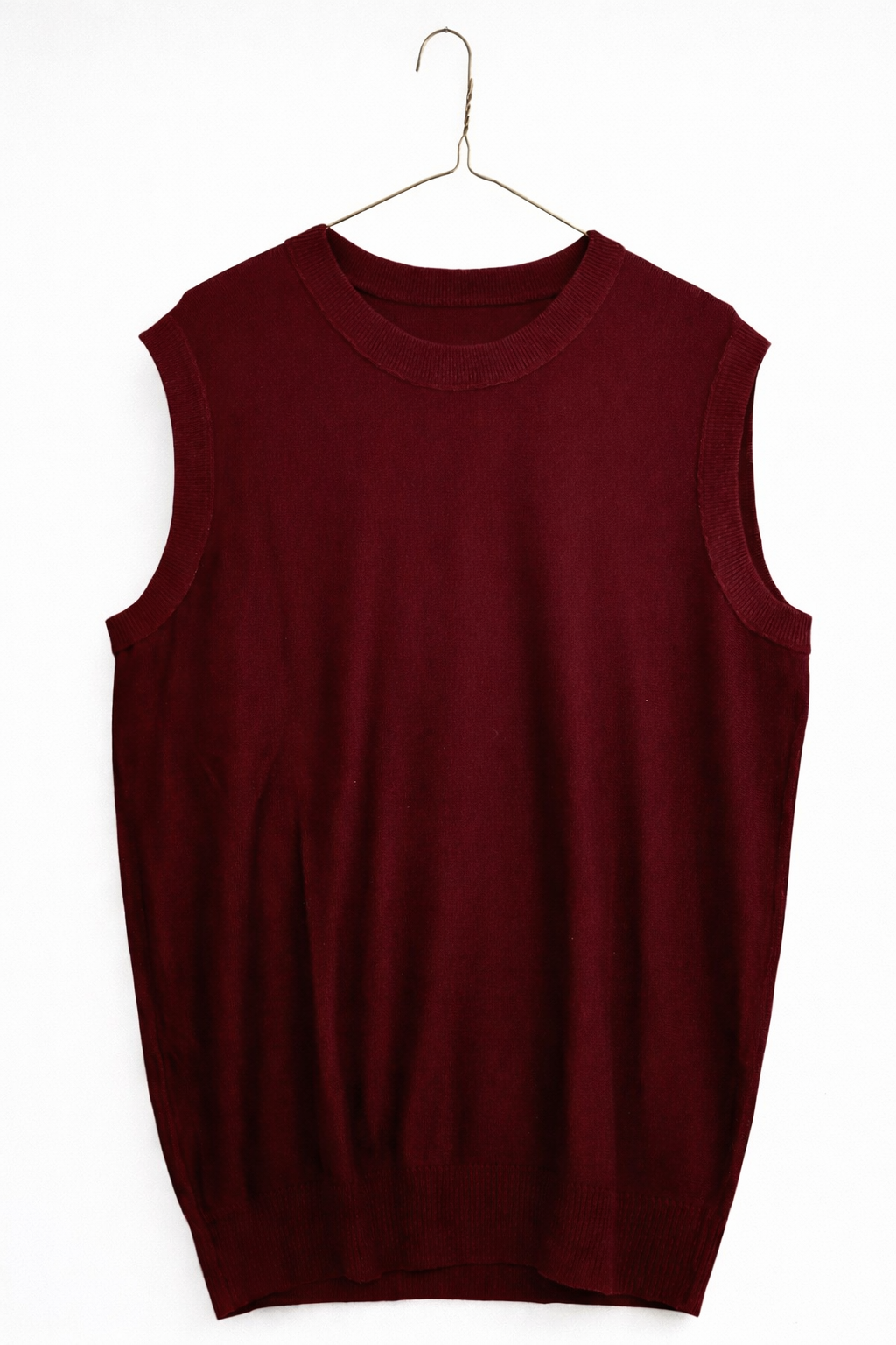 “Heritage Eco-Blend Knit Vest – Wine”