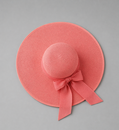 Luxury Wide-Brim Sun Protection Hats – Matching Ribbon Summer Collection | Elegant UV Shield Fashion Hats for Women