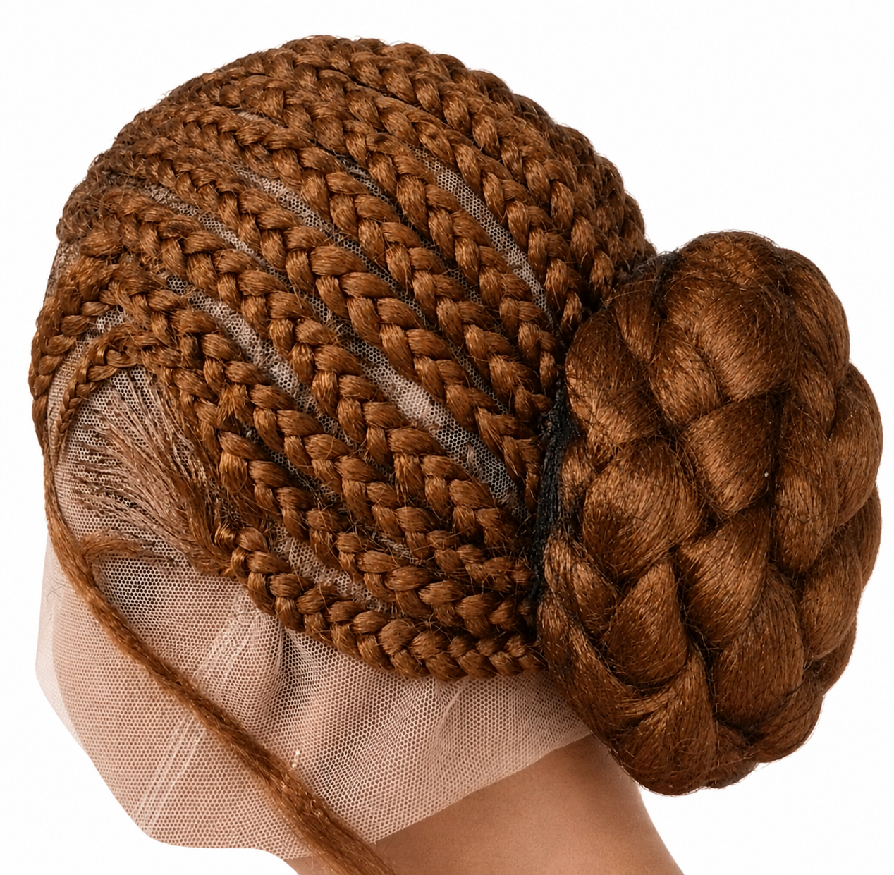 Skull-Cap Braided Wig – Intricate Close-Up Style