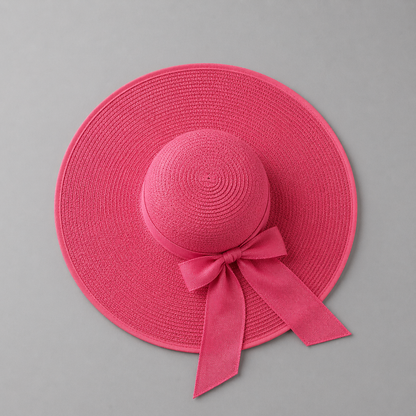 Luxury Wide-Brim Sun Protection Hats – Matching Ribbon Summer Collection | Elegant UV Shield Fashion Hats for Women