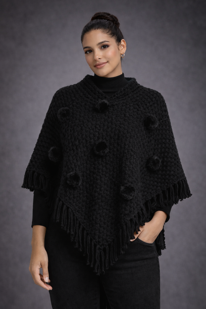 Women's Elegant Fringe Tassel with Pompom – Luxury Accessory