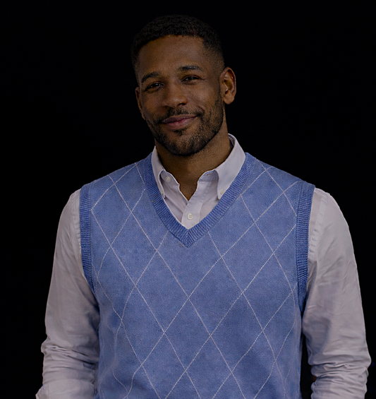 Men’s Classic Argyle V-Neck Knit Sweater Vest