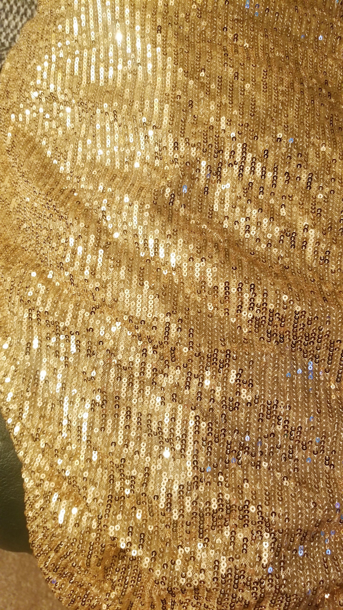 Luxury Golden Yellow Sequin Fabric | Premium Sparkle Mesh | Elegant Evening & Designer Fabric