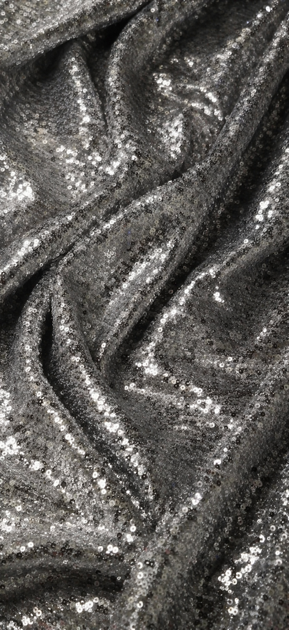 Signature Grey Sequin Fabric | Sophisticated Sparkle for Designers