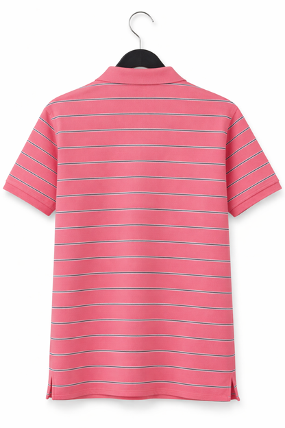 IZOD Coral Striped Polo Shirt – Men's XL Cotton Classic Fit
