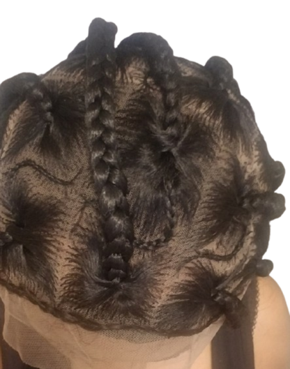 Luxury Singles Braided Lace Wig – Long Individual Box Braids | Full Length Braided Wig with Natural Lace Base