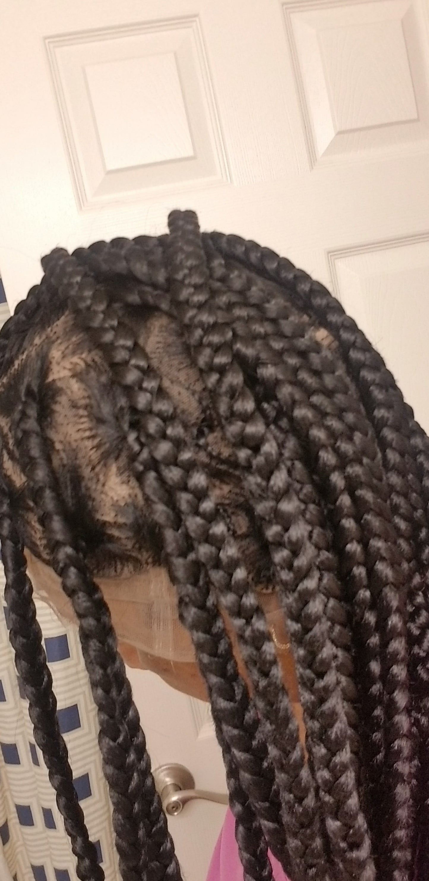 Luxury Singles Braided Lace Wig – Long Individual Box Braids | Full Length Braided Wig with Natural Lace Base
