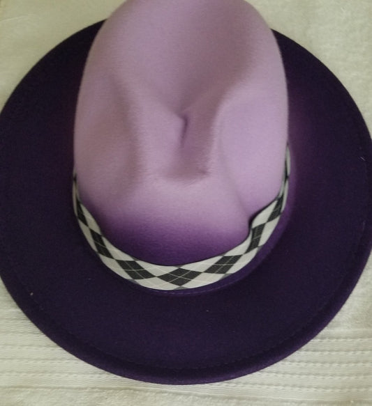 2 Tone Hat - Lavender and Black