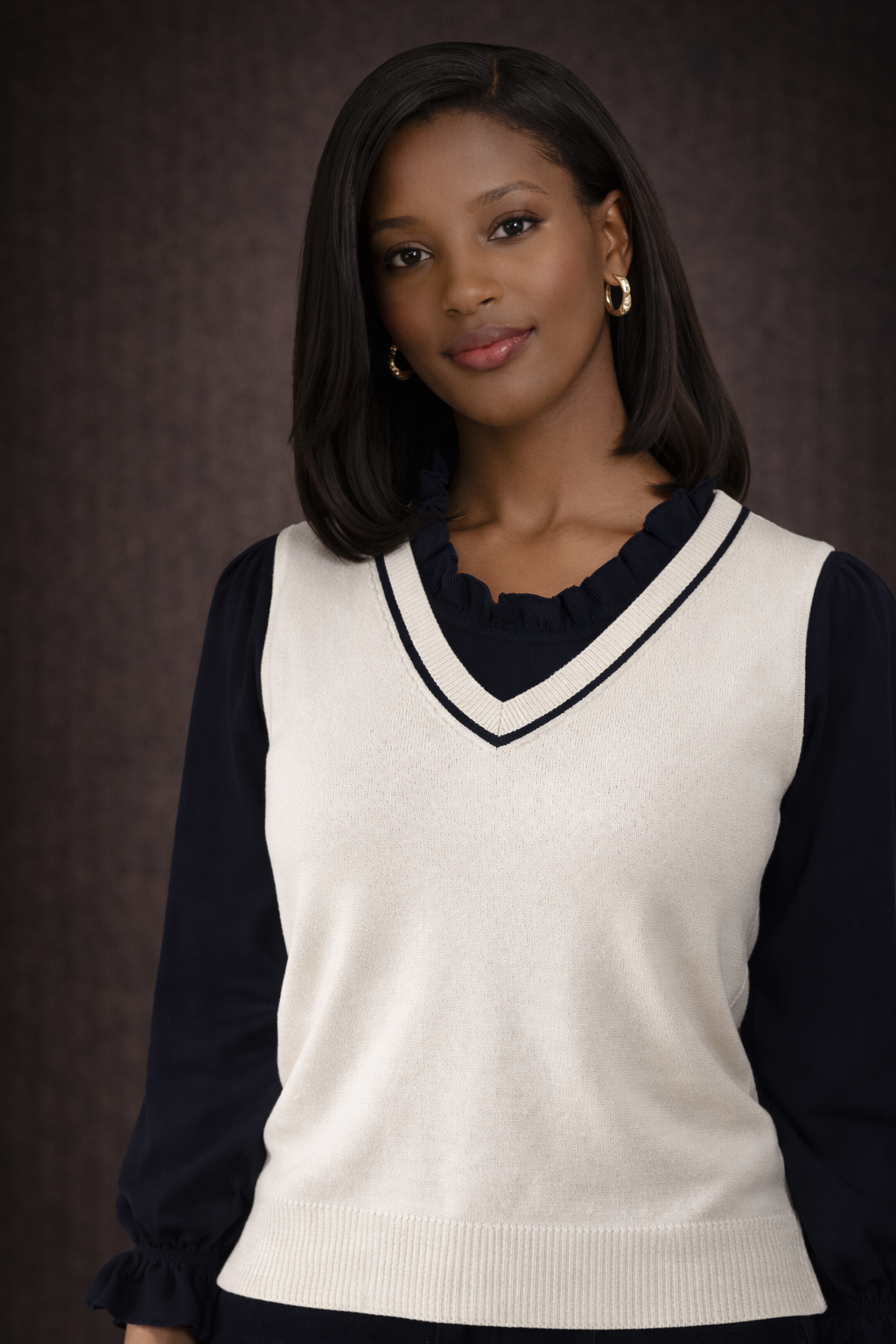 Luxurious Layered Vest Sweater-“Timeless Elegance Layered Vest Series”