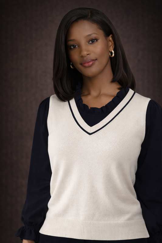 Luxurious Layered Vest Sweater-“Timeless Elegance Layered Vest Series”