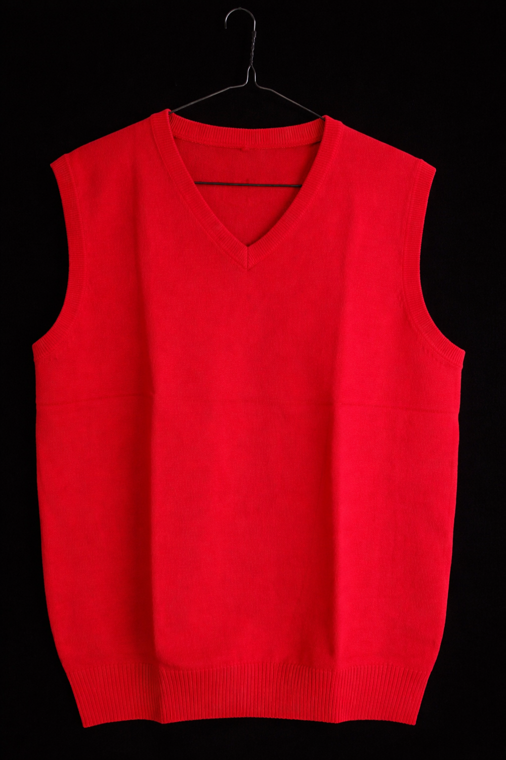 Men's Crimson Soft-Knit V-Neck Sweater Vest