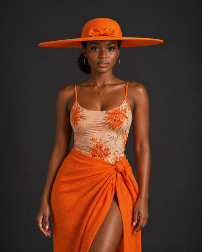 Luxury Wide-Brim Sun Protection Hats – Matching Ribbon Summer Collection | Elegant UV Shield Fashion Hats for Women