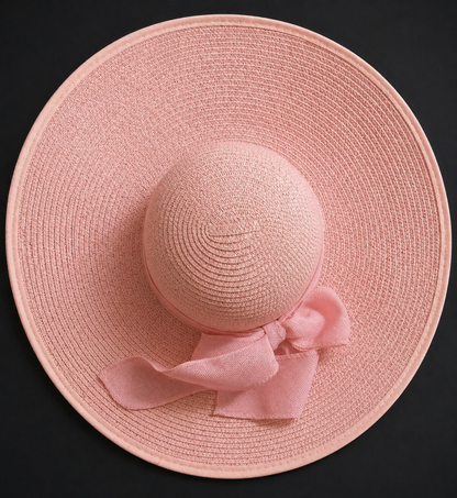 Luxury Wide-Brim Sun Protection Hats – Matching Ribbon Summer Collection | Elegant UV Shield Fashion Hats for Women