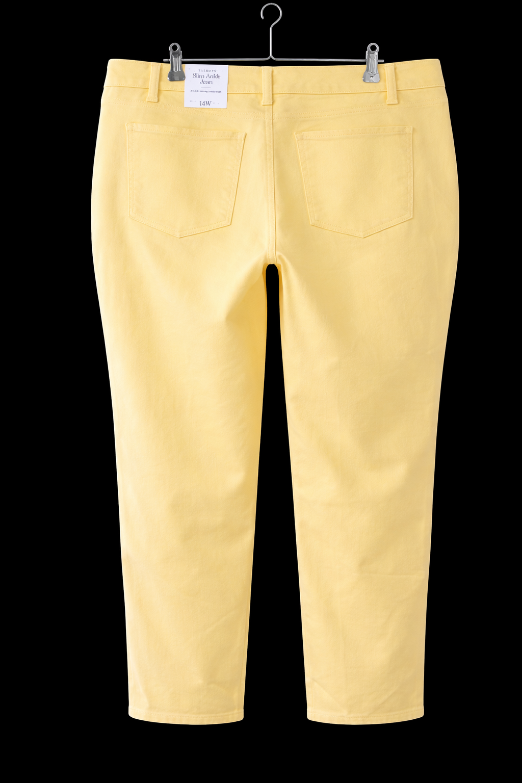 Talbots Slim Ankle Pants – Soft Yellow Full Length Stretch Fit (Size 14W)