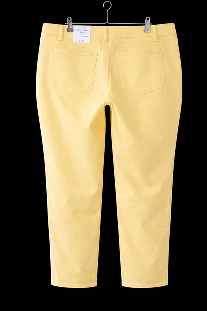 Talbots Slim Ankle Pants – Soft Yellow Full Length Stretch Fit (Size 14W)