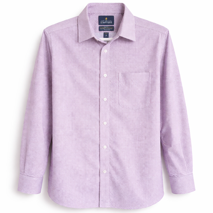 Stafford Tailored Culture Dress Shirt – Purple Micro Pattern – 16 32/33 Regular Fit (WYSIWYG)