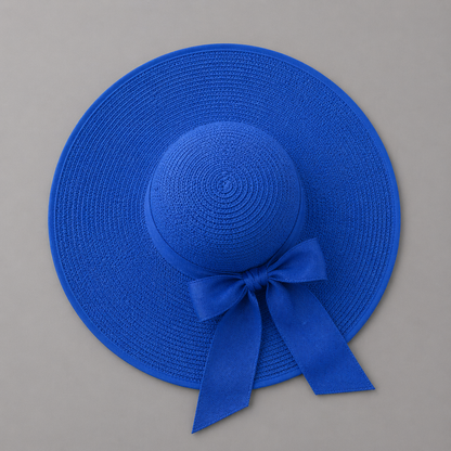 Luxury Wide-Brim Sun Protection Hats – Matching Ribbon Summer Collection | Elegant UV Shield Fashion Hats for Women