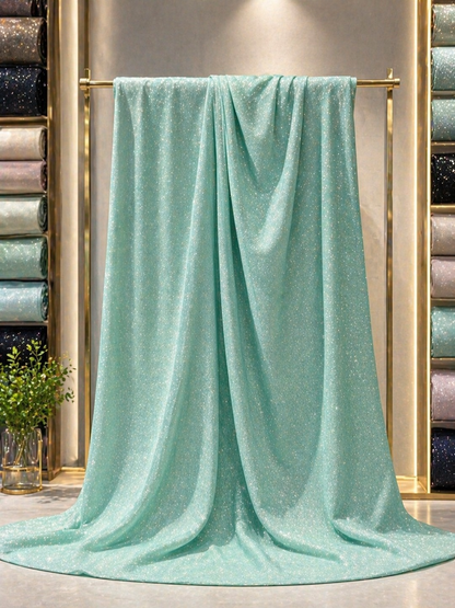 “Seafoam (Mint Green) Luxe Shimmer Fabric”– Premium Soft Matte Elegant Textile