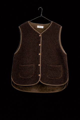 Unisex Sherpa Fleece Vest – Old School Waistcoat Style