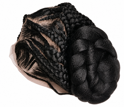 Skull-Cap Braided Wig – Intricate Close-Up Style