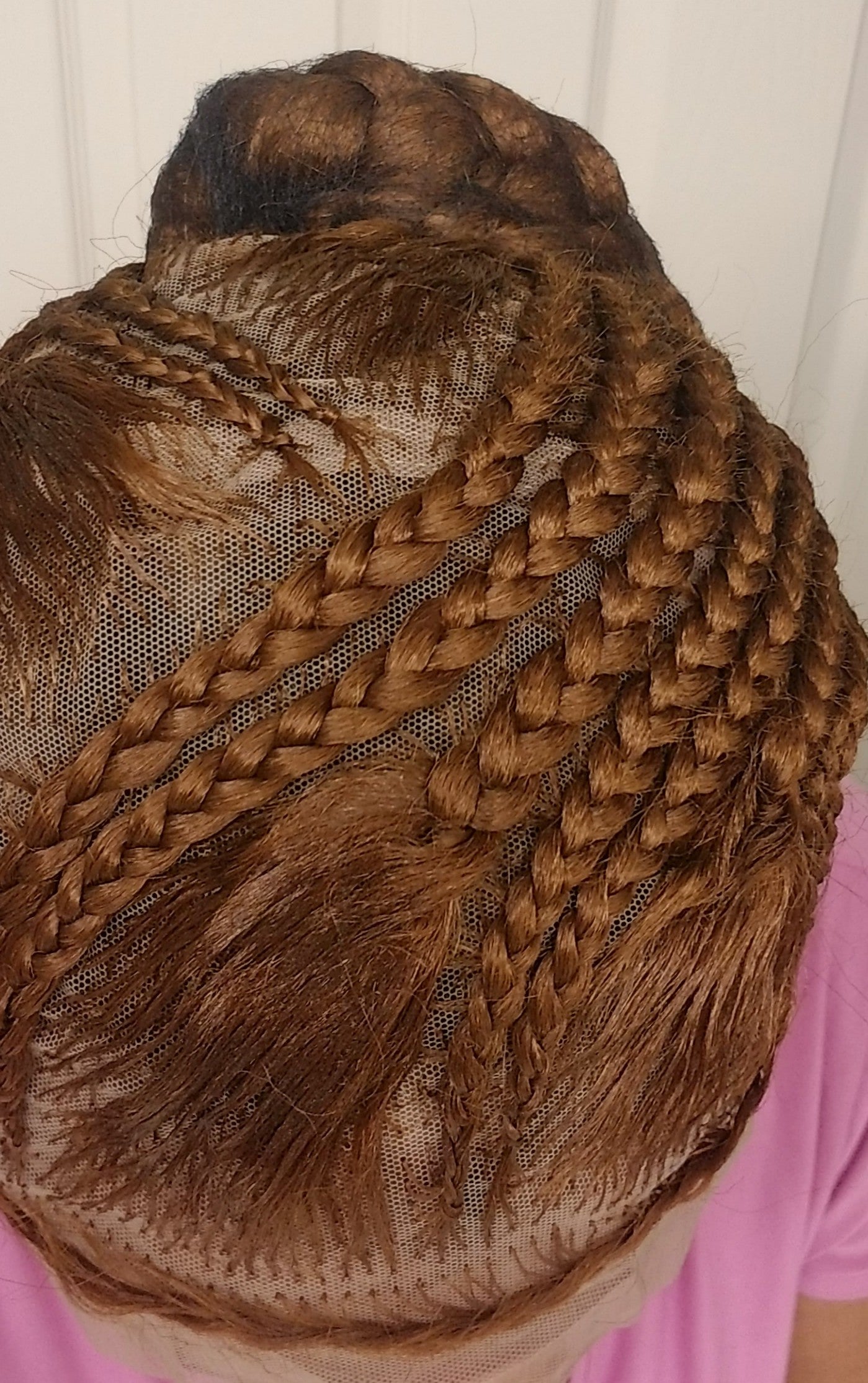 Skull-Cap Braided Wig – Intricate Close-Up Style
