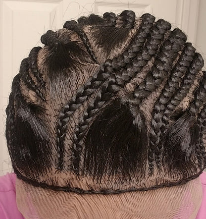 Skull-Cap Braided Wig – Intricate Close-Up Style