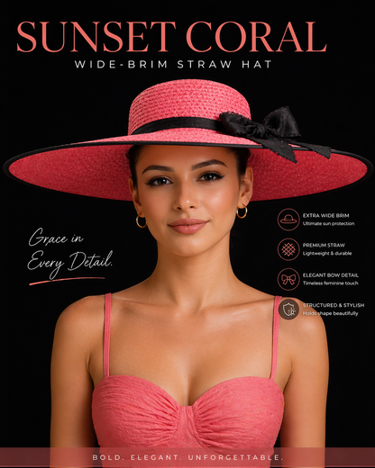 Signature Wide-Brim Straw Sun Hats – Elegant Summer Protection Collection