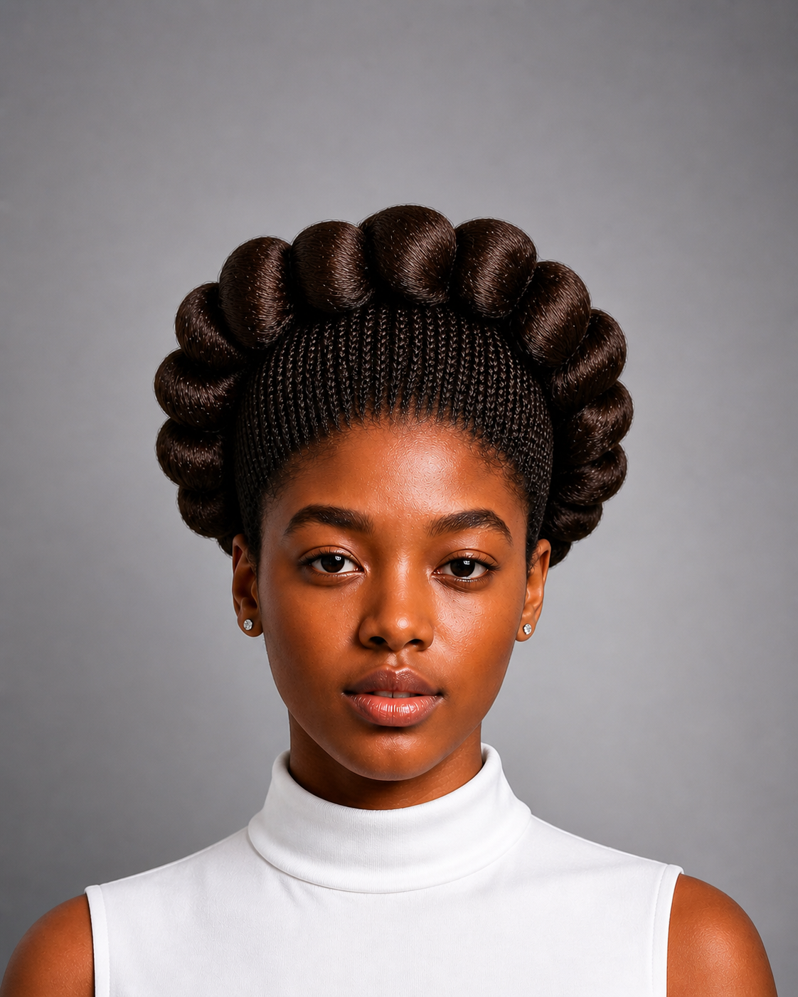 Signature Crown Bantu Wig – Luxury Sculpted Braided Style