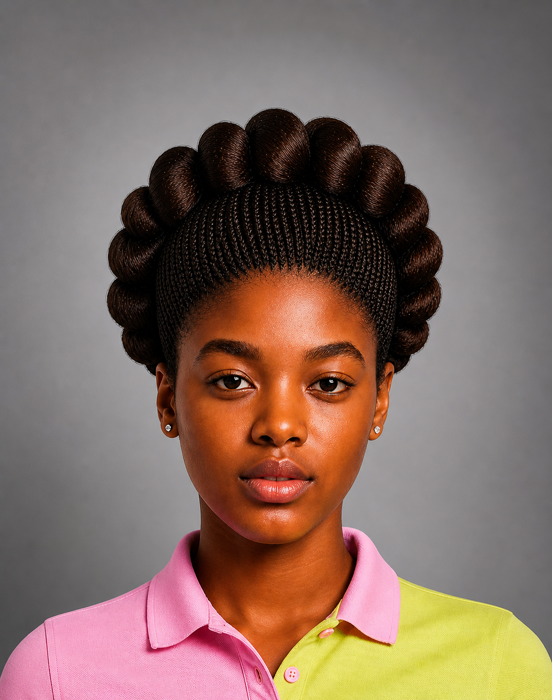 Signature Crown Bantu Wig – Luxury Sculpted Braided Style