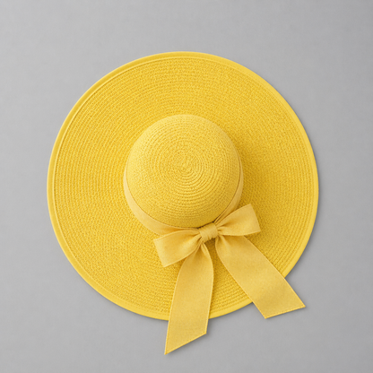 Luxury Wide-Brim Sun Protection Hats – Matching Ribbon Summer Collection | Elegant UV Shield Fashion Hats for Women