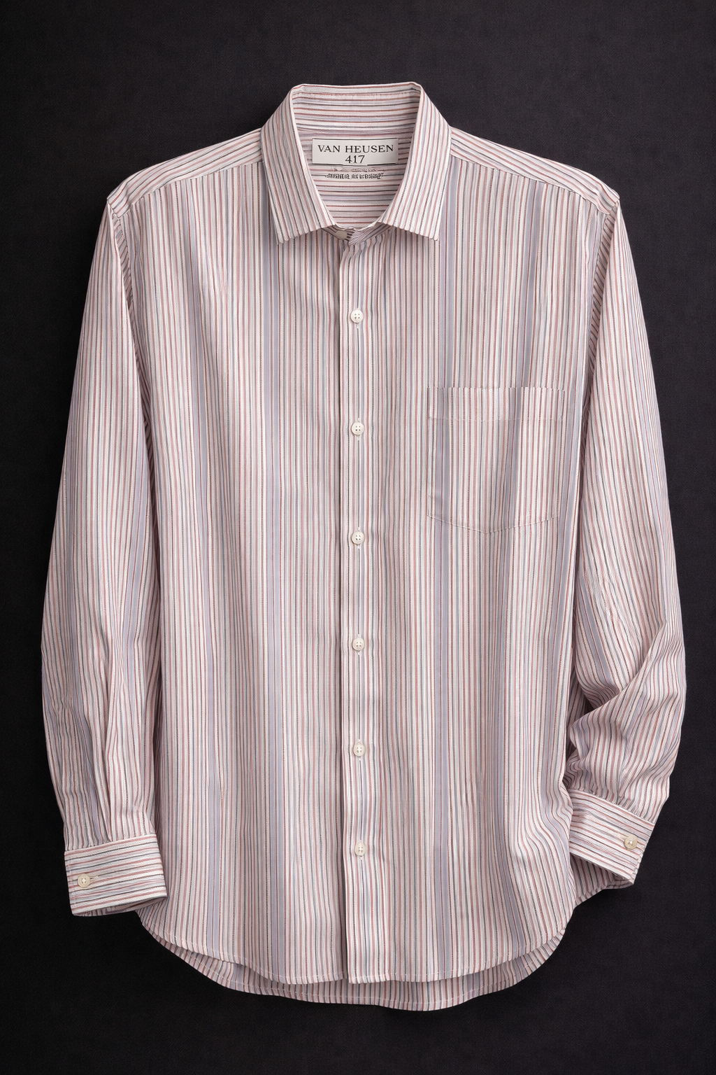 Van Heusen 417 Striped Dress Shirt – Cotton Blend | Long Sleeve