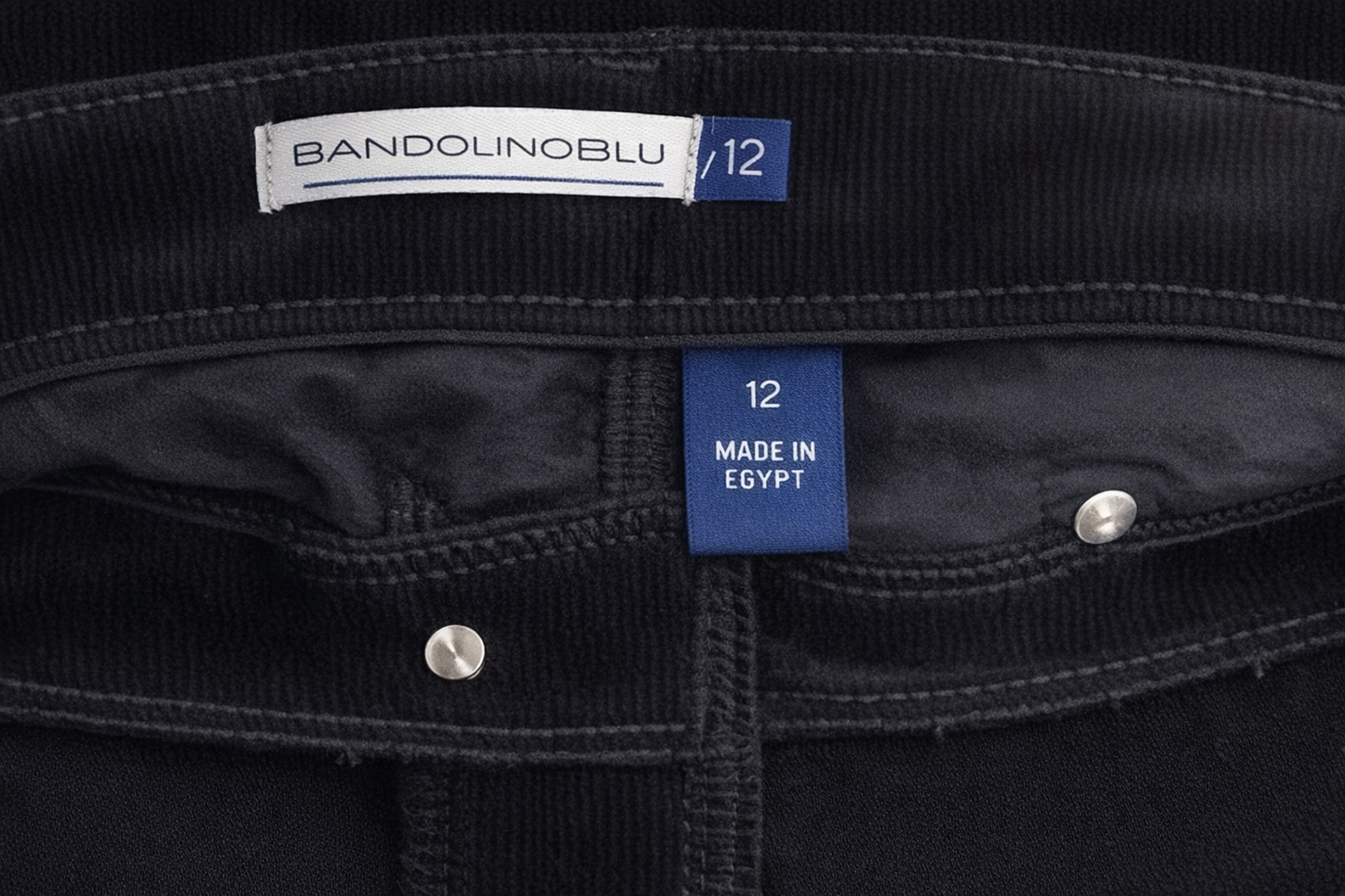 Black Corduroy Jeans-BandolinoBlu Black Jeans