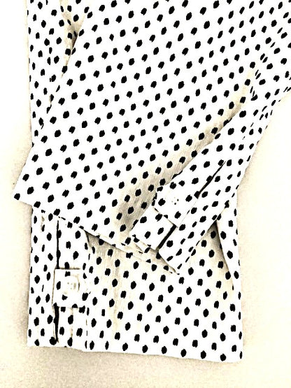 Chico’s White Polka Dot Capri Pants Women’s 3/4 Stretch Slim Fit Chic