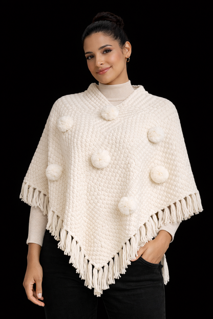 Women's Elegant Fringe Tassel with Pompom – Luxury Accessory