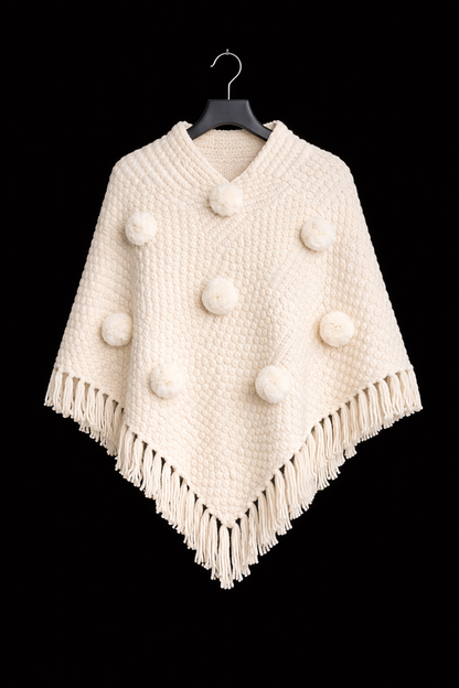 Women's Elegant Fringe Tassel with Pompom – Luxury Accessory