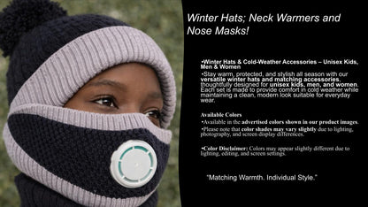 Adult Women's Winter Set – Hat, Neck Warmer & Nose Cover
