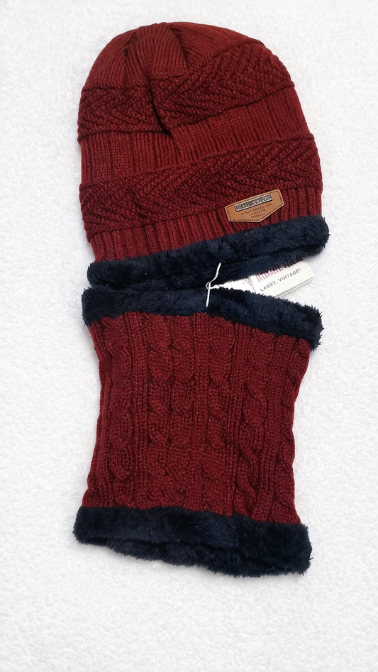 Adult Men's Winter Set – Hat & Neck Warmer