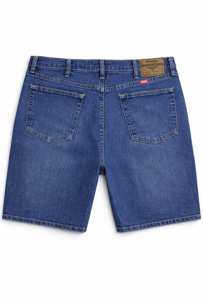 Wrangler Men’s Denim Shorts – Relaxed Fit Size 34 Classic Blue