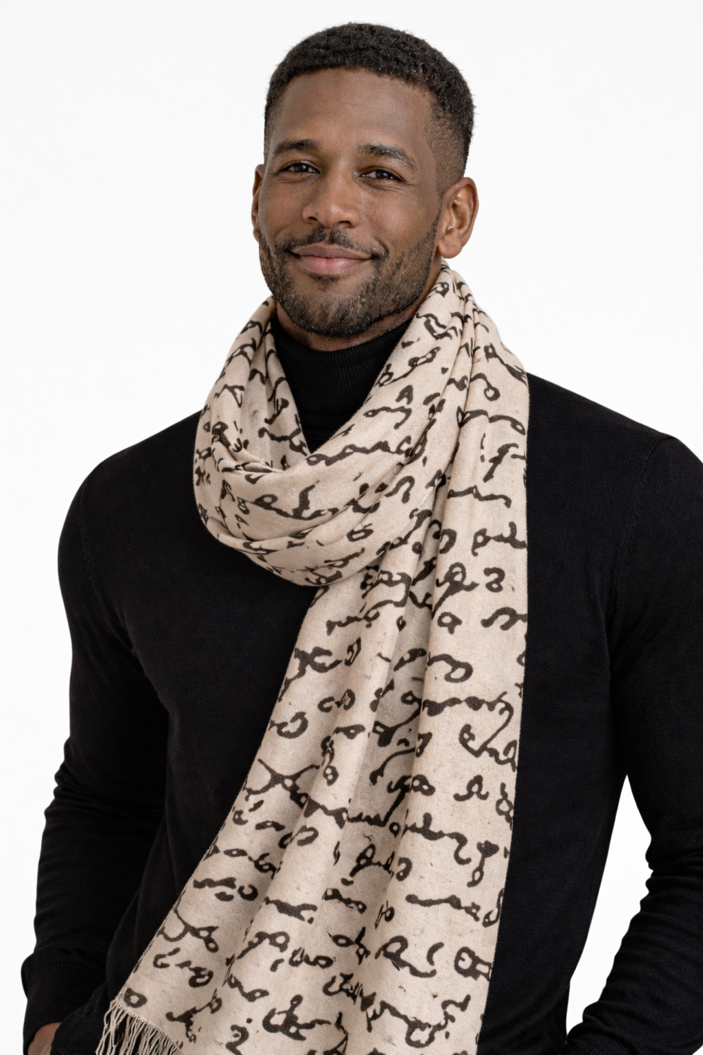Men’s Luxury Greek Key Pattern Scarf