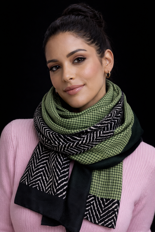 Monochrome Verde Signature Scarf