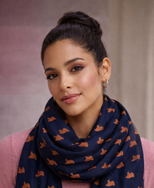 Horse Head Motif Scarf